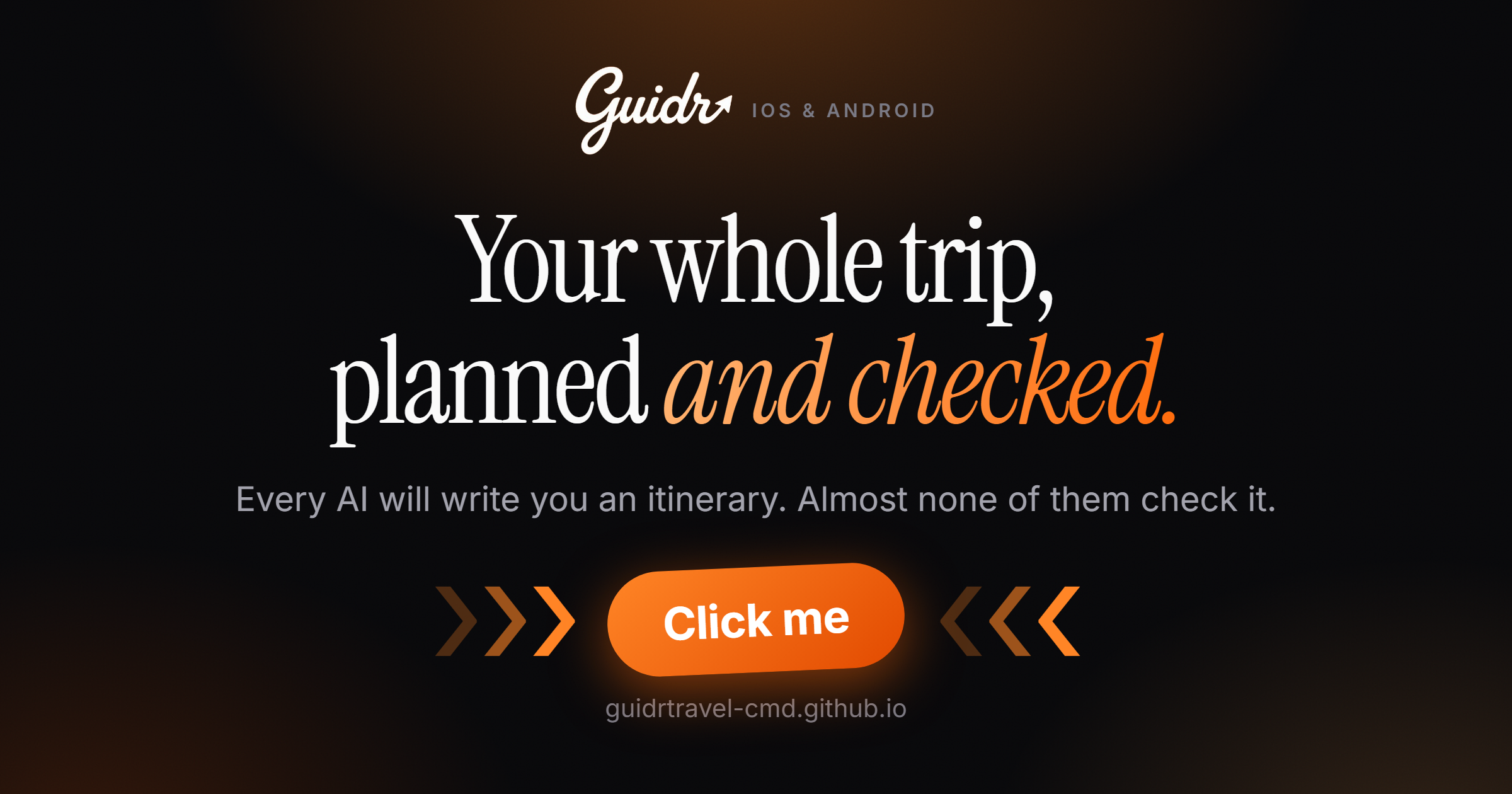 I’m building Guidr, a simpler way to plan your travels